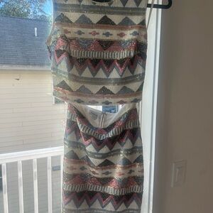 Colorful Geometric Patterned Dress
